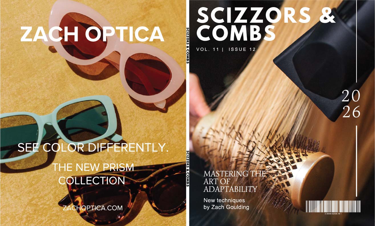 Scizzors and Combs magazine cover and fictional advertisement artwork