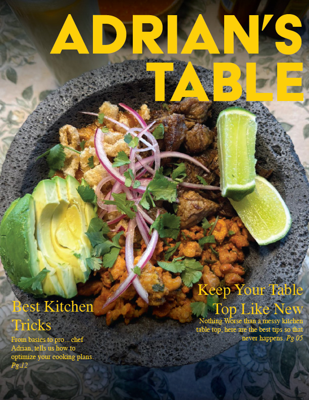Adrian's Table cookbook cover